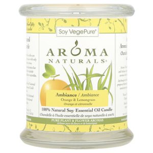 נר סויה טבעי - ריח הדרים לימונית - Aroma Naturals