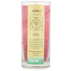נר צ'אקרת כסף Aloha Bay - 11oz - להגשמת שפע