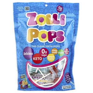 סוכריות Zollipops - סוכריות פירות לשיניים נקיות - 142 גרם