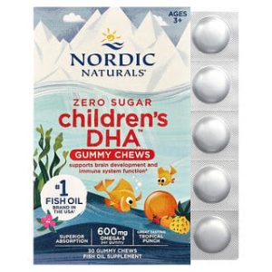 סוכריות גומי DHA לילדים - Nordic Naturals טרופי 30 יח'