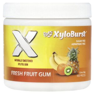 סוכריות לעיסה קסיליטול Xyloburst בטעם פירות - 100 יחידות