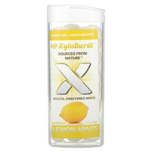 סוכריות מנטה Xyloburst לימון 60 יחידות - ממתיק קסיליטול