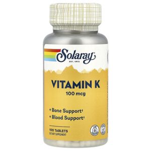 סולארי - ויטמין K 100 מק"ג - 100 טבליות - Solaray