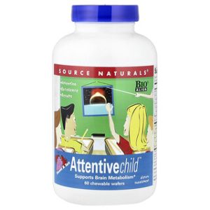 סורס נטורלס- Attentive Child טבליות מציצה - 60 יח'