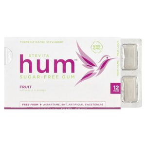 סטיביה נאטורלס Hum - מסטיק ללא סוכר פירותי 12 יחידות