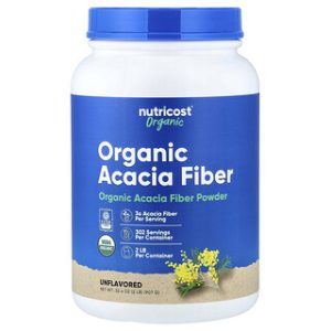 סיבי שיטה אורגניים Nutricost - אבקה ללא טעם 907 גרם