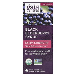 סירופ סמבוק שחור Gaia Herbs - 160 מ"ל - בריאות