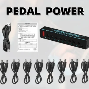 ספק כוח לפדאלים - 5V,2.1A עם 8 יציאות + USB