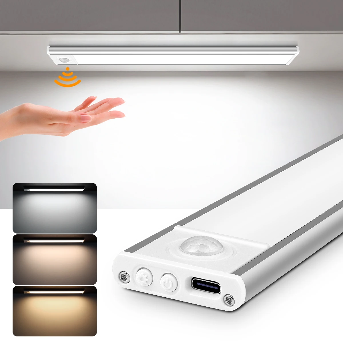 סרגל תאורה LED נטען- סוללה חזקה לארון מדרגות