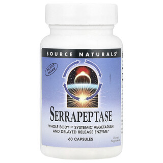 סרפפטאז Source Naturals - 60 כמוסות - בריאות ורווחה