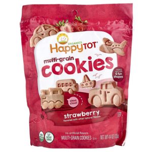 עוגיות דגנים תות 2+ , Happy Family Organics 125 גרם