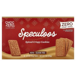 עוגיות ספקולוס פרימיום של ChocZero - 10 יחידות