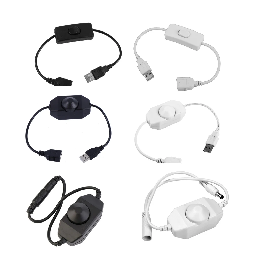 עמעם לד לדימר - מתג USB 5V 12V 24V לפס לד