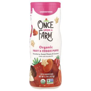 פאף אורגני לקטנטנים Once Upon A Farm - תות בטטה