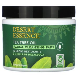 פדי ניקוי לפנים Desert Essence - שמן עץ התה 50 יח'