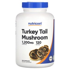 פטריות זנב תרנגול Nutricost - 240 כמוסות - בריאות
