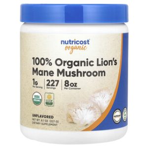 פטריות מלך האריות אורגניות Nutricost - 227 גרם