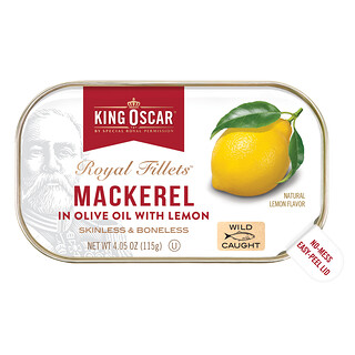 פילה מקרל בשמן זית ולימון - King Oscar 115 גרם