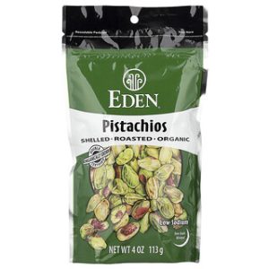 פיסטוקים אורגניים - Eden Foods - מלח ים - 113 גרם