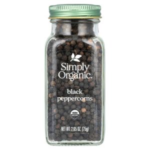 פלפל שחור Simply Organic , פלפל גרוס 75 גרם