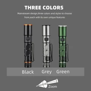 פנס LED מיני Zoom EDC - נטען USB, מגנטי