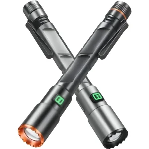 פנס LED נטען - 2000 לומן - נייד עם תפס ו USB