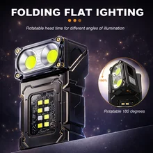 פנס LED נטען USB מיני מגנטי - נייד ובהיר במיוחד