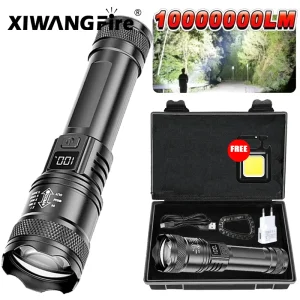 פנס LED עוצמתי 2000LM נטען Type-C - טקטי וחזק