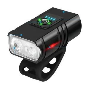 פנס אופניים לד T6 נטען USB - 6 מצבים - בטיחות בלילה