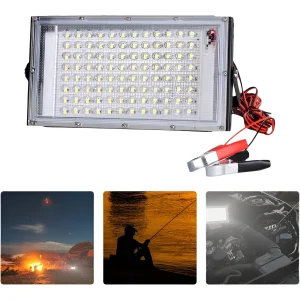 פנס הצפה לד 12V נייד - 50W,100W עמיד במים