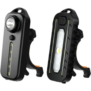 פנס טקטי כתף LED אדום כחול - נטען USB
