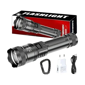 פנס לד טקטי P50 2000LM - אור חזק חירום וזום