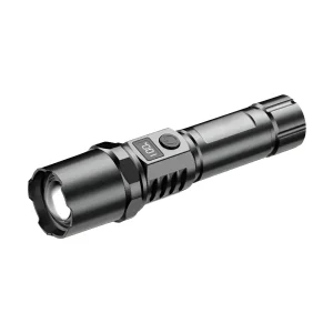 פנס לד עוצמתי 10000 לומן - נטען USB-C לטווח רחוק