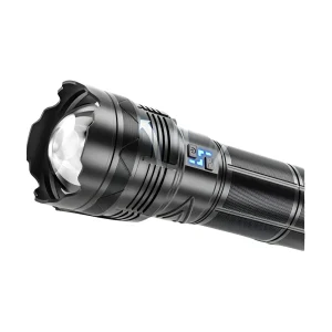 פנס לד עוצמתי 100W נטען USB - זום + סוללה 10000mAh
