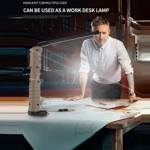 פנס עבודה LED מתקפל - USB נטען, מגנטי & SOS