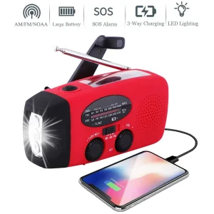 פנס קמפינג סולארי עם רדיו AM,FM וטעינת USB