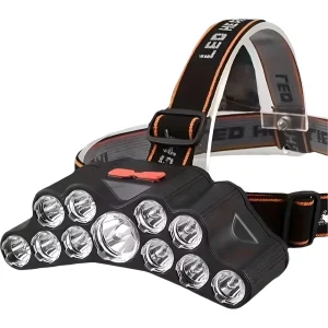 פנס ראש LED נטען , עמיד למים לקמפינג ודיג