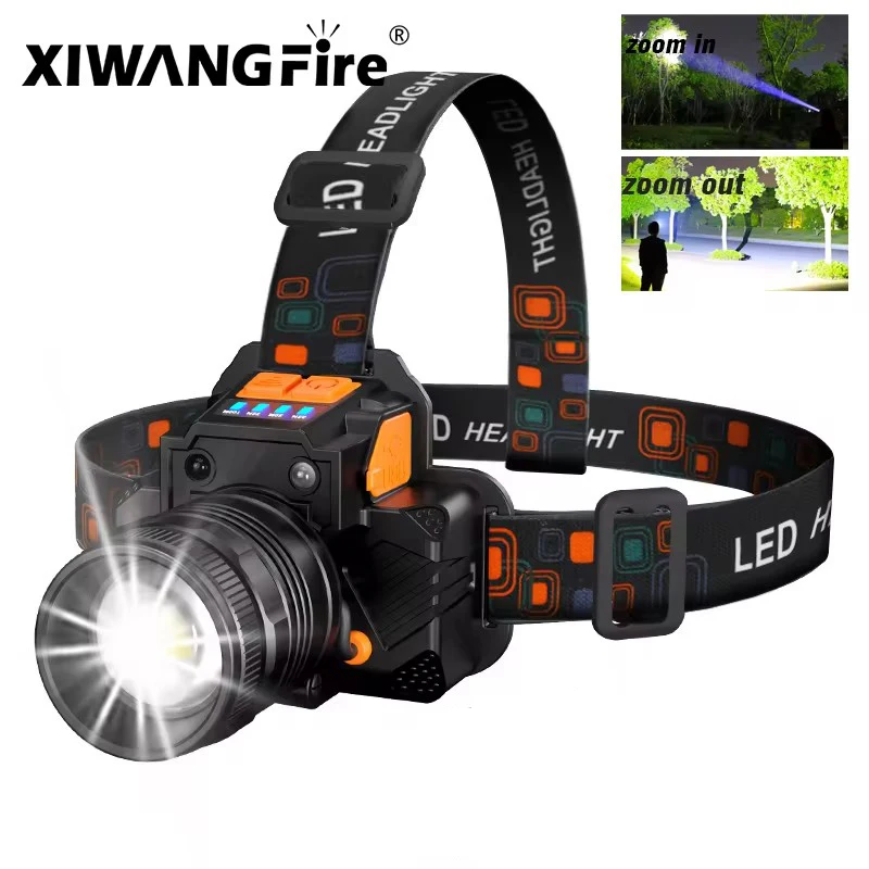 פנס ראש LED סופר מואר- דייג, קמפינג, נטען