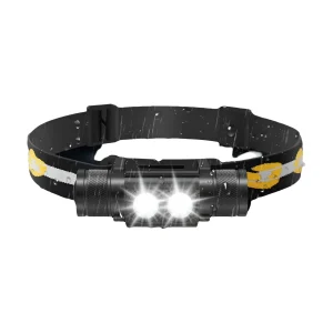 פנס ראש עוצמתי BORUiT D25 - 2000LM נטען , עמיד למים