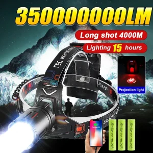 פנס ראש עוצמתי במיוחד - 4000M נטען