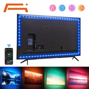 פס לד RGB 5050 - שלט אפליקציה + תאורת אווירה לטלוויזיה