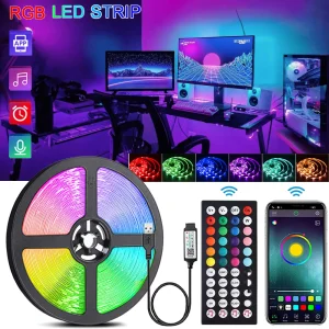 פס לד RGB עם סנכרון מוזיקה - קישוט לחדר