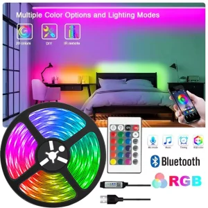 פס לד RGB עם שלט בלוטות' - קישוט חדר ואווירה