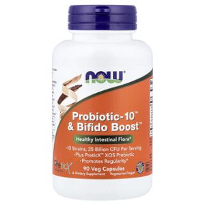 פרוביוטיקה NOW Foods - Probiotic-10 & Bifido - 90 כמוסות