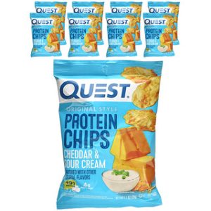 צ'יפס חלבון Quest צ'דר ושמנת - 8 שקיות