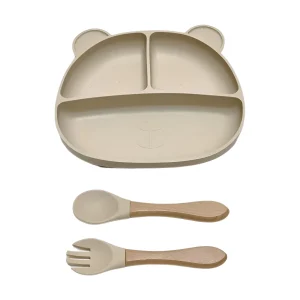 צלחת סיליקון לילדים - צלחת אכילה עם הדבקה