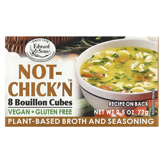 קוביית מרק צמחוני Not-Chickn™ - 8 קוביות Edward & Sons