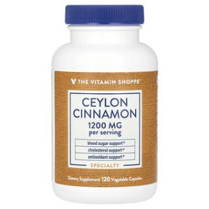 קינמון ציילוני - 120 כמוסות צמחיות (Vitamin Shoppe)