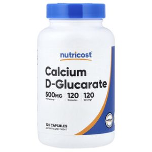 קלציום D-גלוקראט Nutricost 500 מ"ג - 120 כמוסות