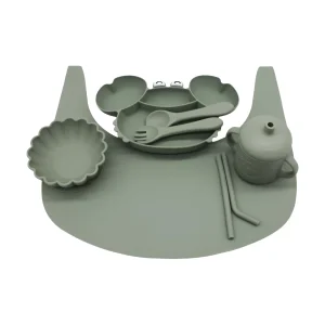 קערת יניקה לתינוק עם משטח-אכילה עצמאית